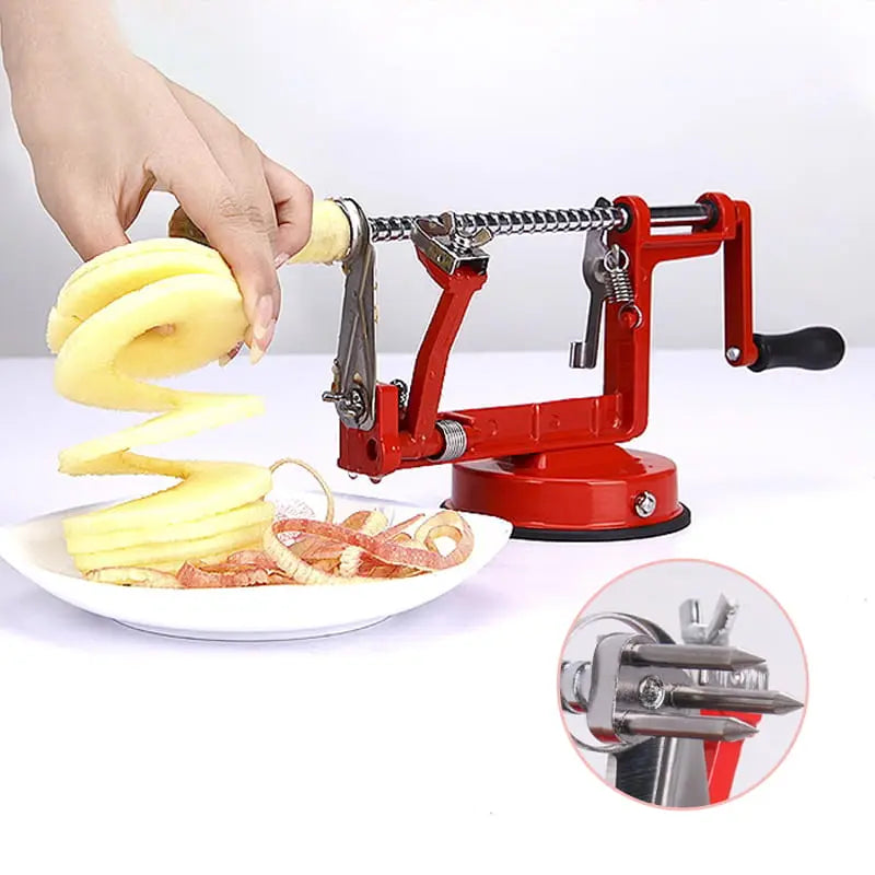 BowLift | 3-in-1 Hand Crank Peeler for Peeling, Coring and Slicing