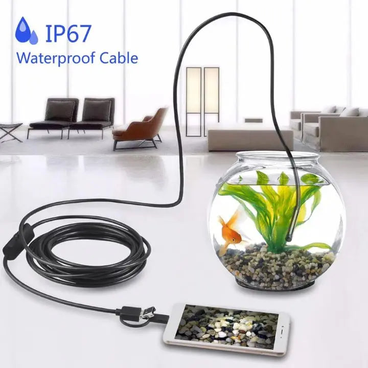 BowLift | 3-in-1 USB Endoscope Camera – Waterproof, Flexible with 6 LED Lights