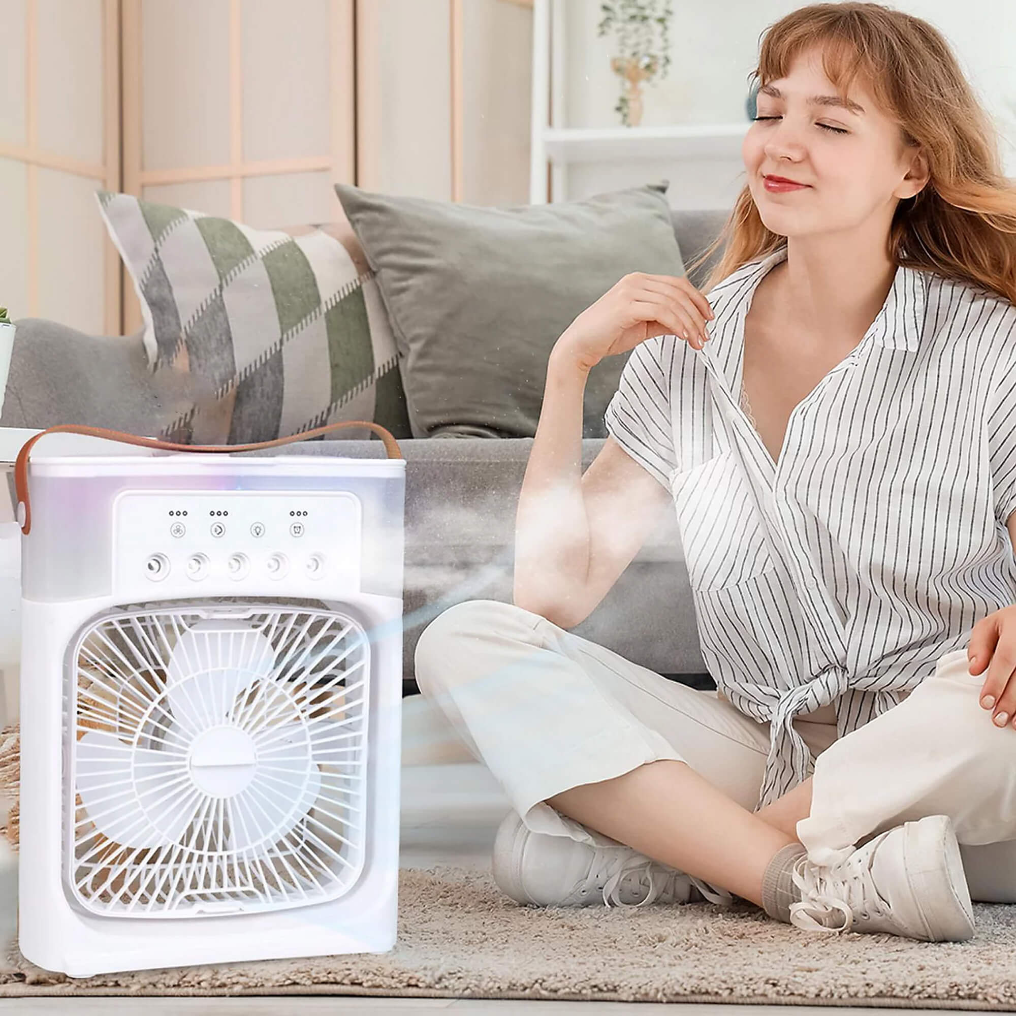 BowLift | 3-in-1 Air Cooler Humidifier | Portable, Adjustable Fan Speeds & Ideal for Bedrooms, Offices & Small Spaces