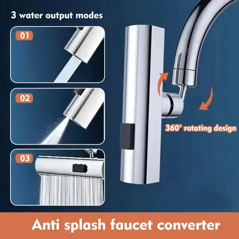 BowLift | 3-Mode Leak-Proof Sink Faucet Adapter - Durable Copper Construction for Kitchen and Bathroom