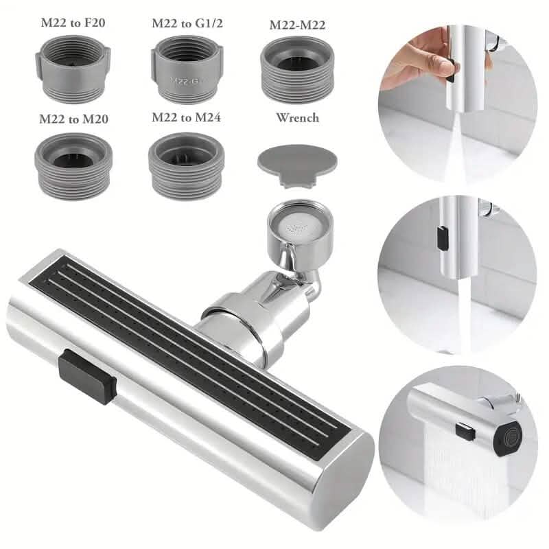 BowLift | 3-Mode Leak-Proof Sink Faucet Adapter - Durable Copper Construction for Kitchen and Bathroom
