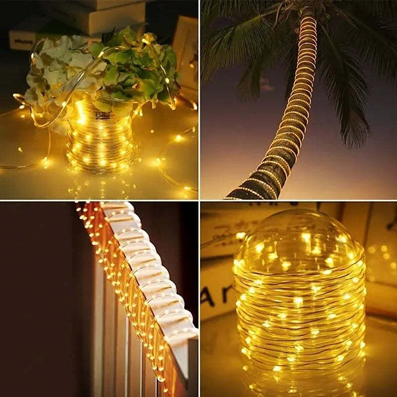 BowLift | LED Solar String Lights - Outdoor Waterproof Lights for Christmas, Garden, Lawn, Trees, Fence, and Pathway Decor
