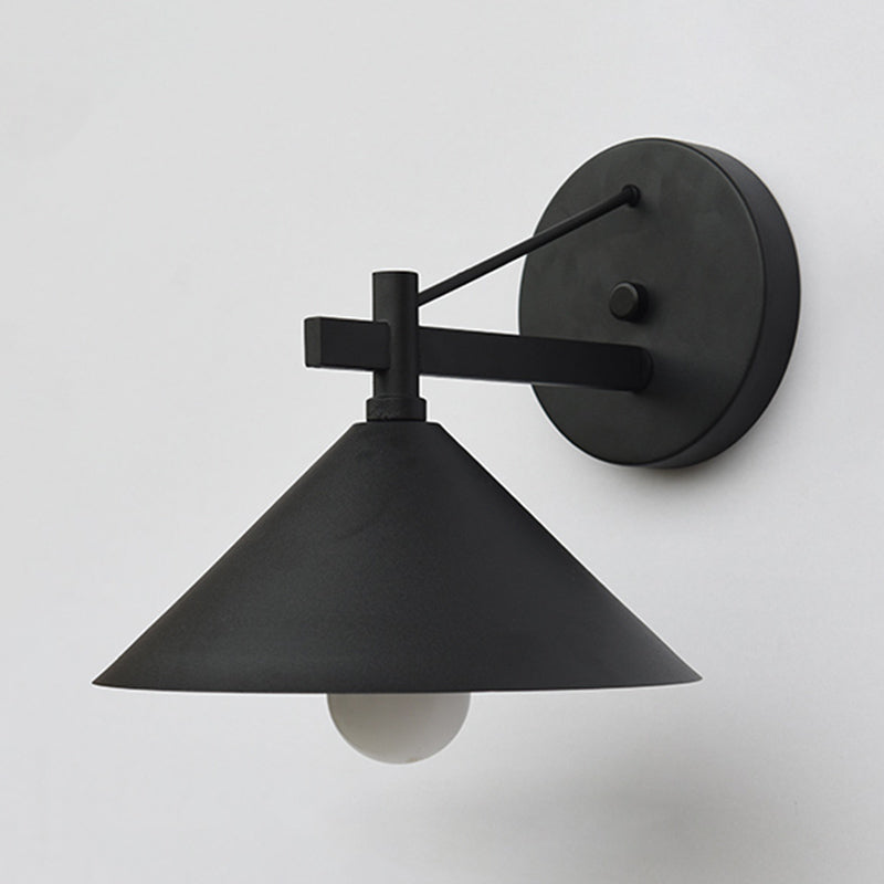 BowLift | Metal Cone Wall Light Vintage 1 Light Outdoor Wall Light in Black/Antique Brass/Old Silver