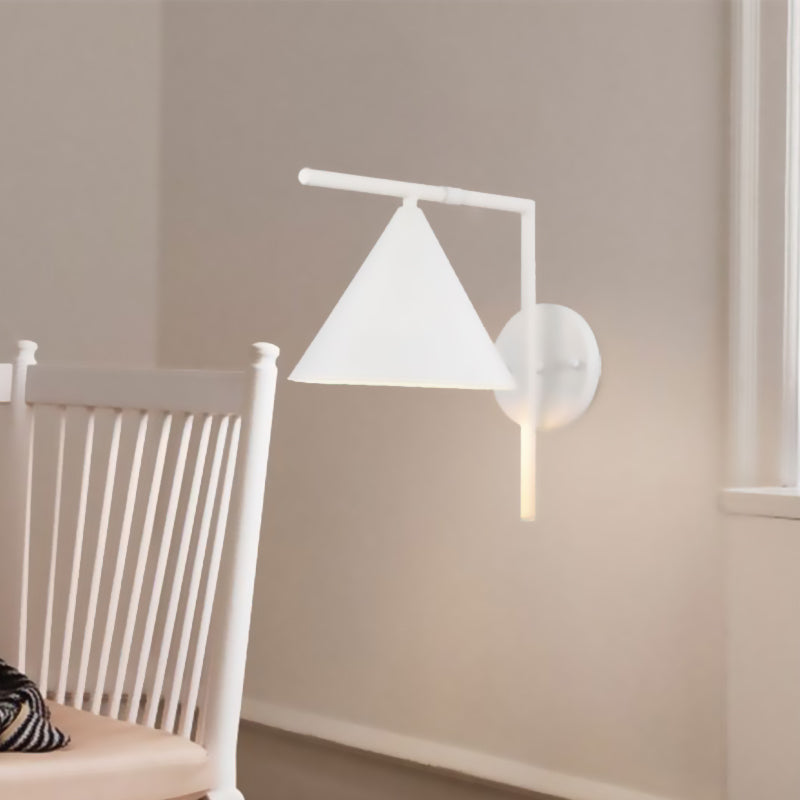 BowLift | Conical Wall Application Lighting Contemporary Metal 1 Head Black/White/Gold Wall Lamp for Bedroom