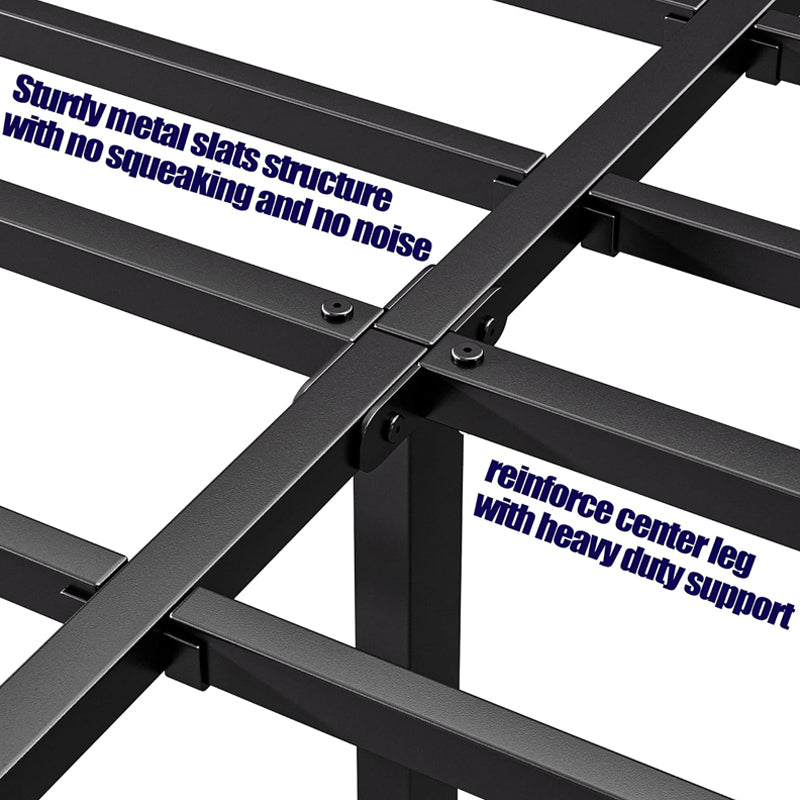 BowLift | 14 Inch Queen Bed Frame 3000 lbs Loading Capacity Squeak Resistant Bed Frame Platform