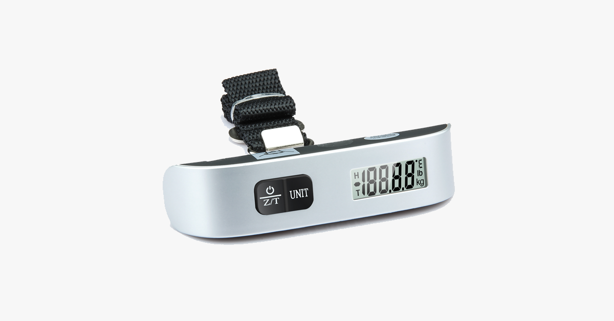 BowLift | Handheld Digital Luggage Scale - Temperature Sensor & LCD Display - Portable Size