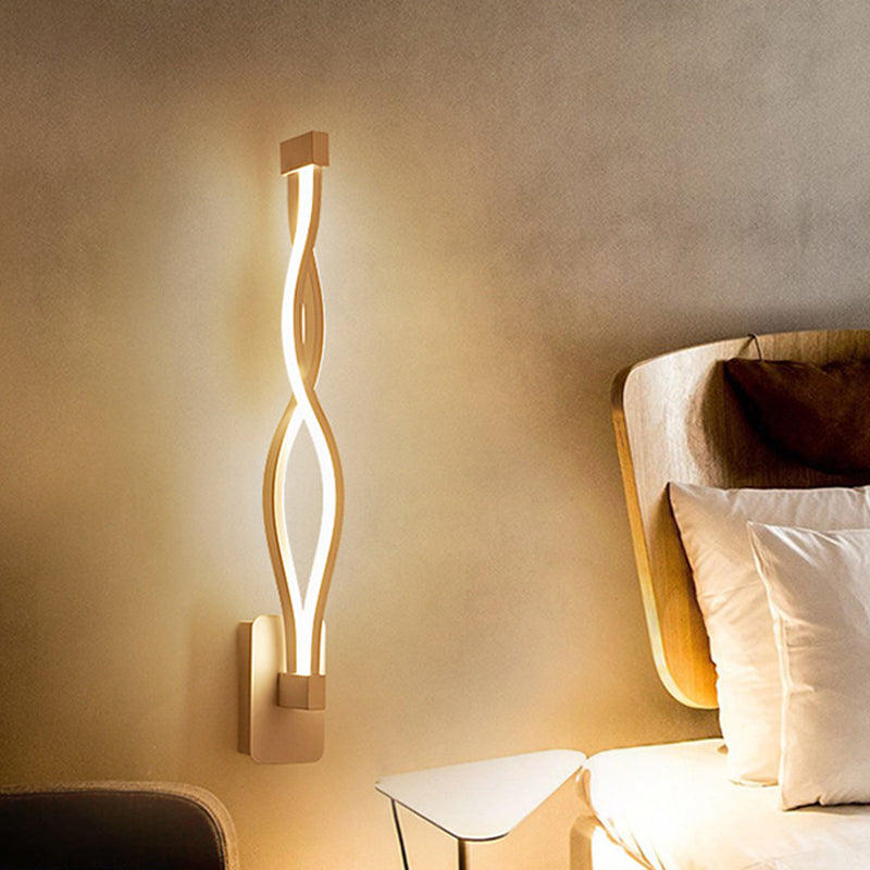 BowLift | Contemporary LED Wall Lighting Black/White Curved Wall Lamp with Acrylic Shade, Warm/White Light