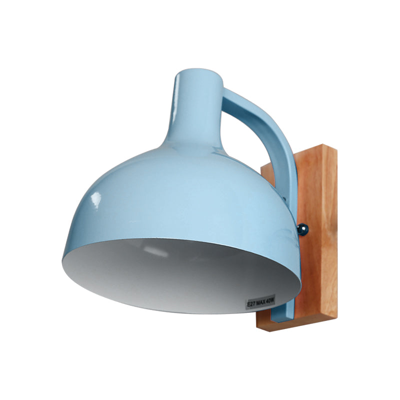 BowLift | Barn Shade Wall Mount Light Nordic Metal 1 Head 7.5" B White/Pink/Blue/Green Wall Lighting Fixture for Bedroom Nightstand