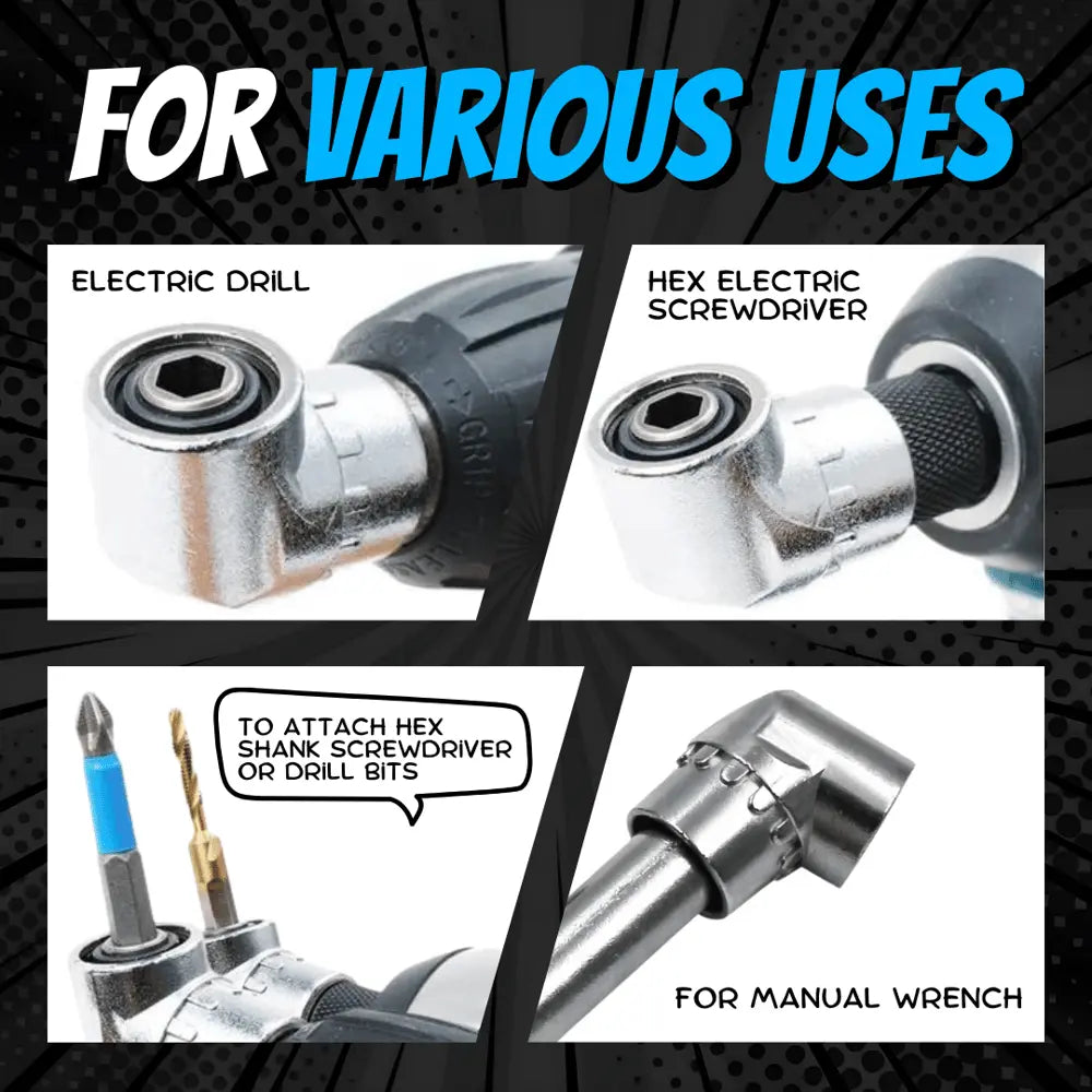 BowLift | 105° Angle Drill Adapter with Magnetic Handle Set