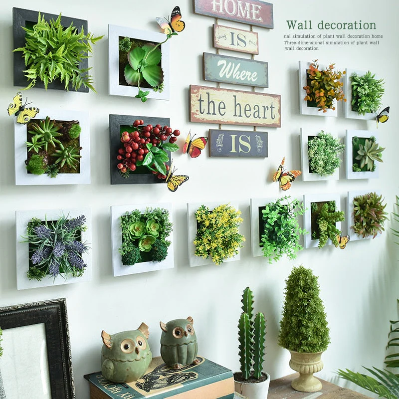 BowLift | GreenFrame Wall Decoration – 3D Art Plant in Modern Hanging Frame