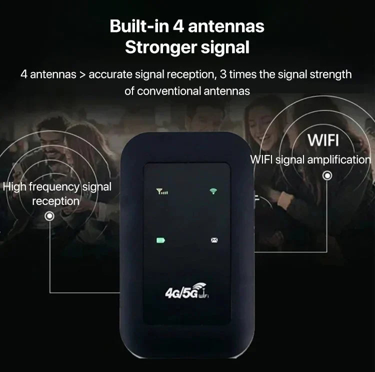 BowLift | Portable 5G WiFi Router – High-Speed Mobile Wireless Internet Hotspot