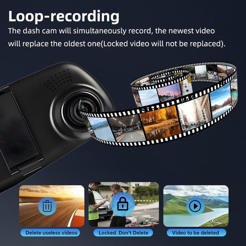 BowLift | Front and Rear Dual Recording HD Night Vision Dash Cam
