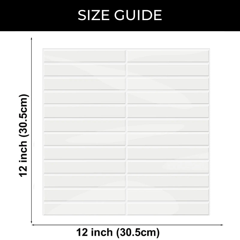 BowLift | Self-adhesive 3D DIY Kit Kat tiles in glossy white