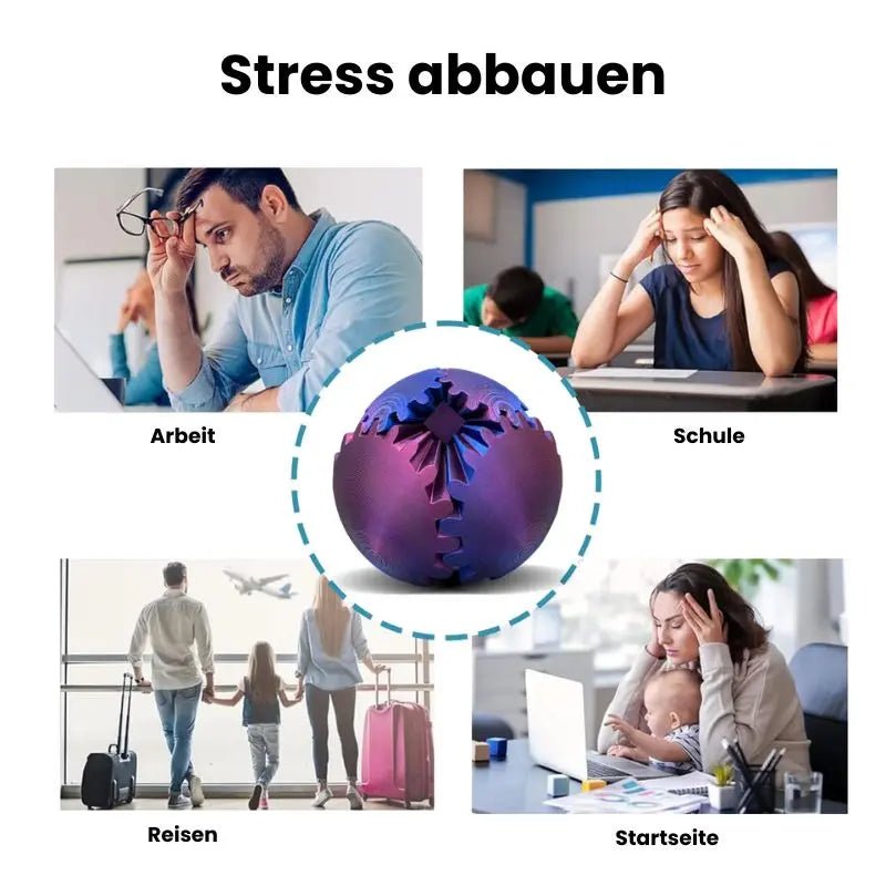 BowLift | 3D-printed gear ball cube for stress and anxiety relief