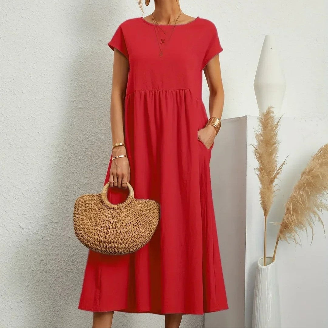 Relaxed Fit Maxi Dress with Empire Waist