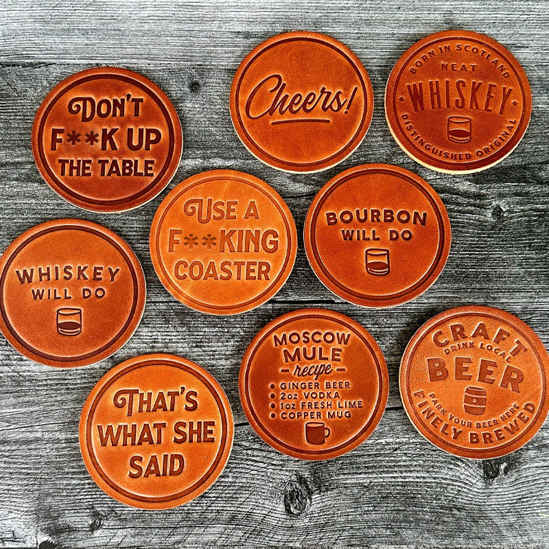BowLift | Funny Leather Coasters