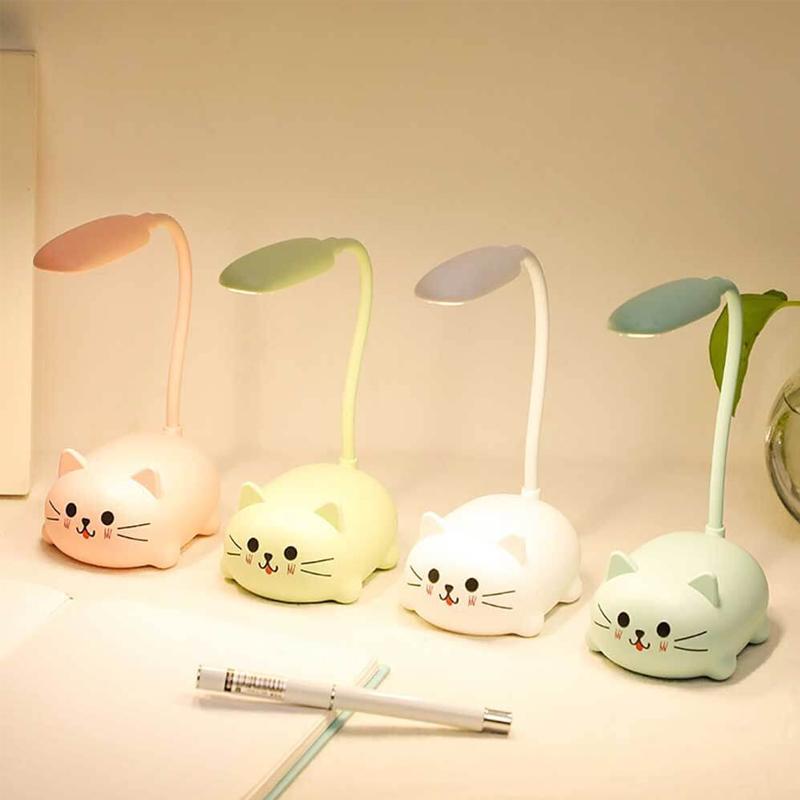 BowLift | Mini Cartoon Cat LED Eye Protection Reading Lamp USB Rechargeable Desk Lamp