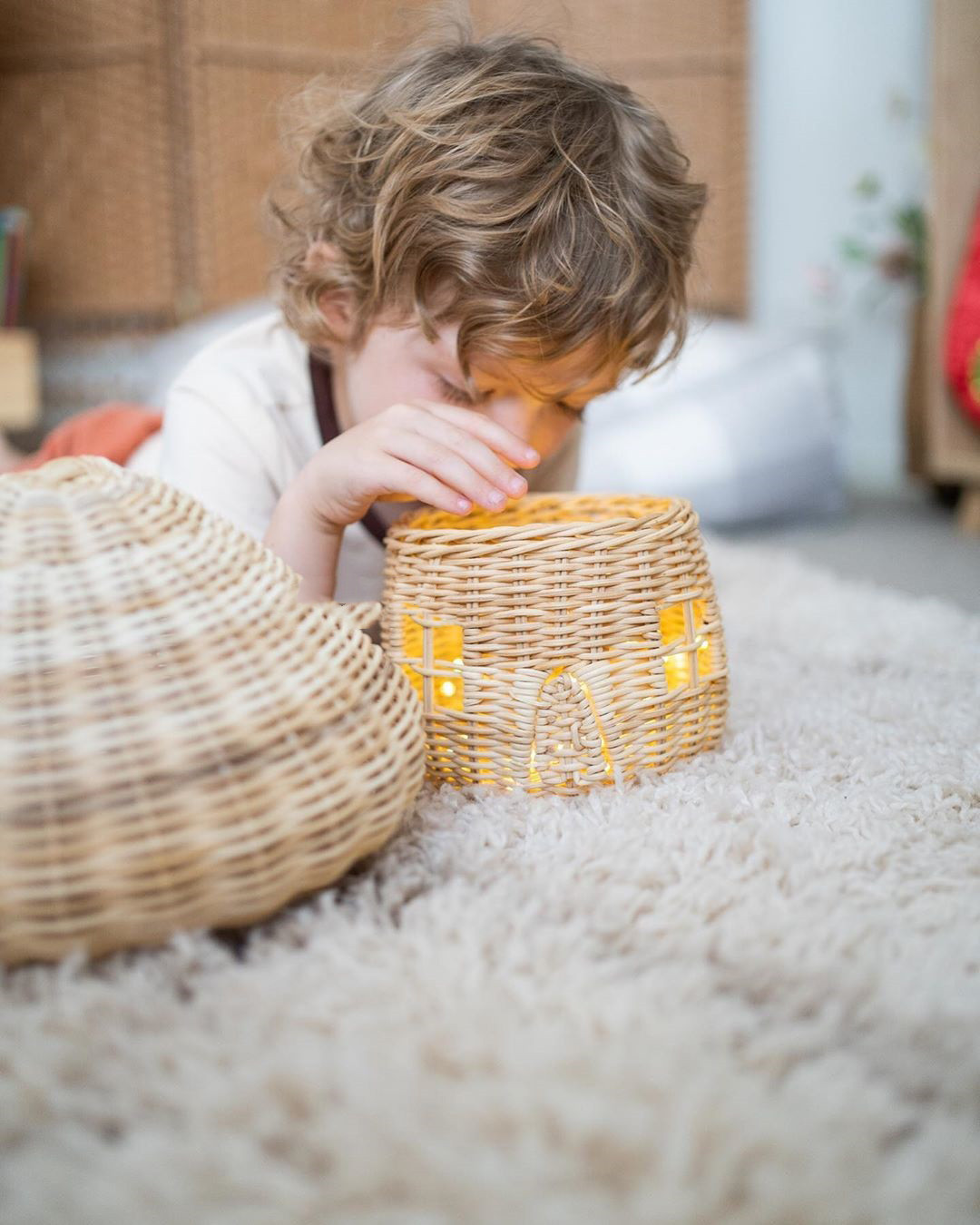 BowLift | Handcrafted Rattan Mushroom House Ornament – Beautiful Woven Decoration for Home