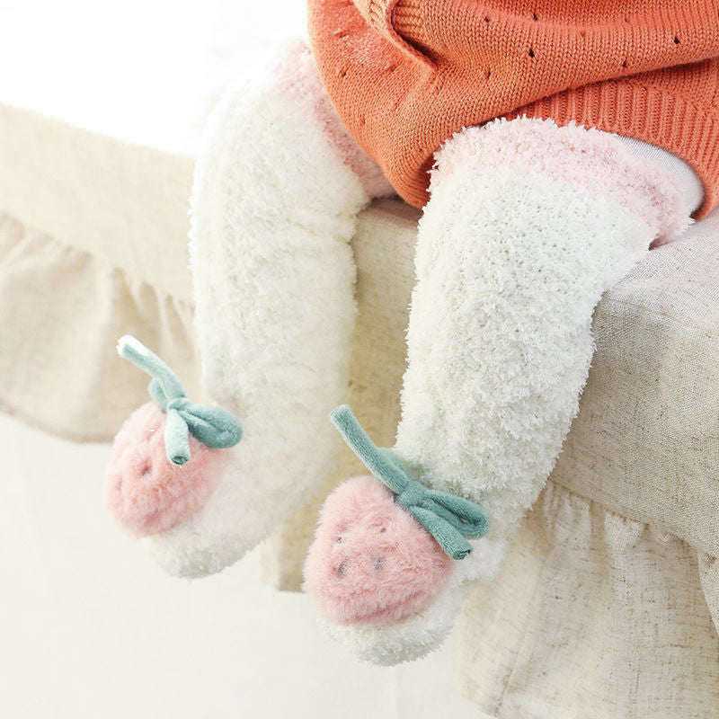 BowLift | Baby Winter Fluffy Fuzzy Slipper Socks
