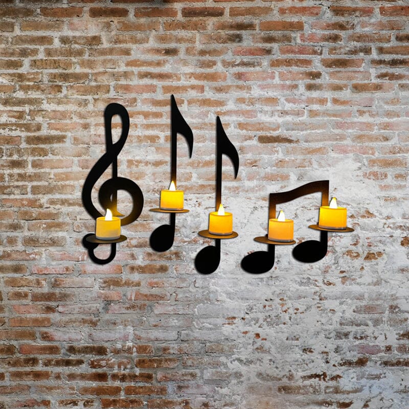 BowLift | Black Music Note Wall Lamp