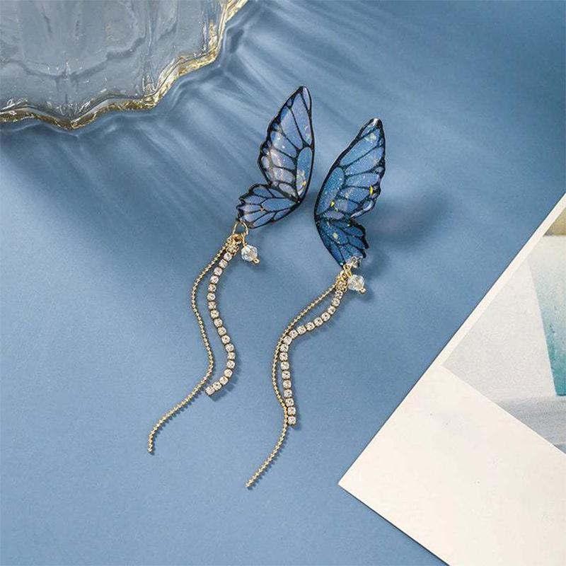 BowLift | Butterfly Fringe Long Earrings