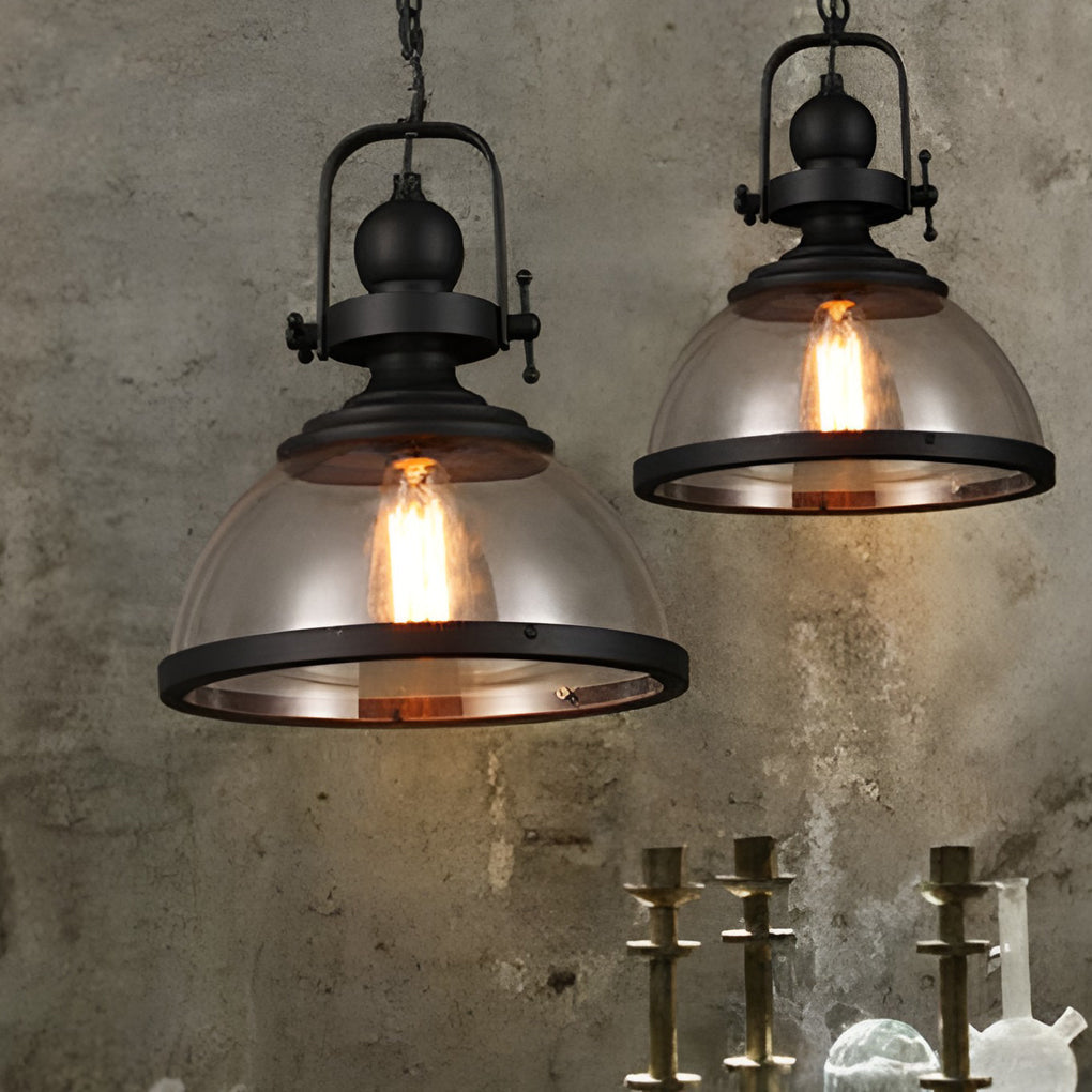 BowLift | Antique Glass Iron Retro Industrial Chandelier Pendant Ceiling Lights