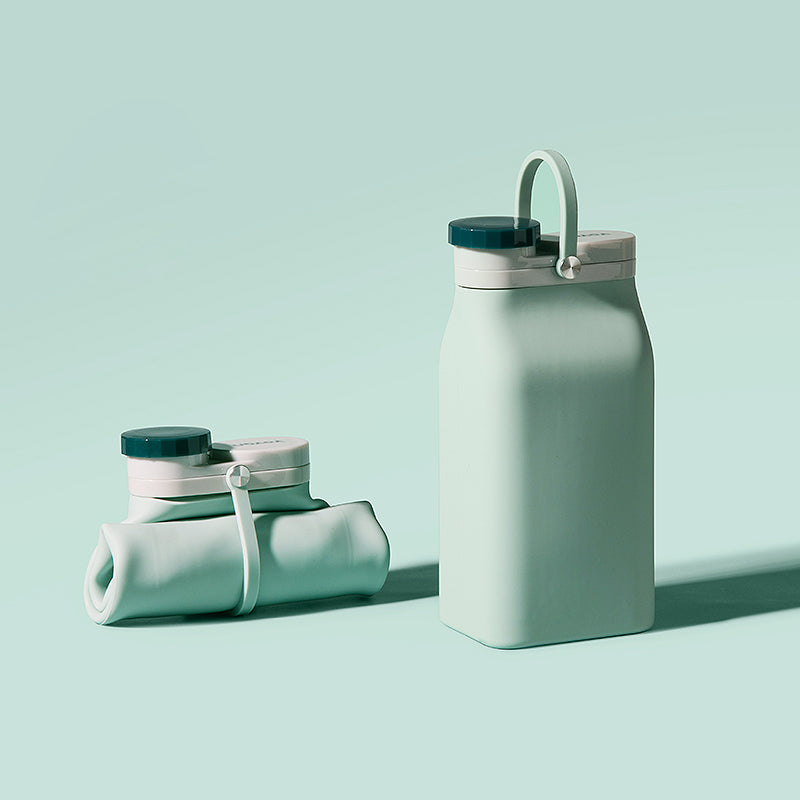 BowLift | Portable Silicone Water Bottle, with High-Temperature Resistant Design, Easy to Clean, Foldable, Large Capacity and Food Grade Silicone, for Travel, Sports, Camping and More