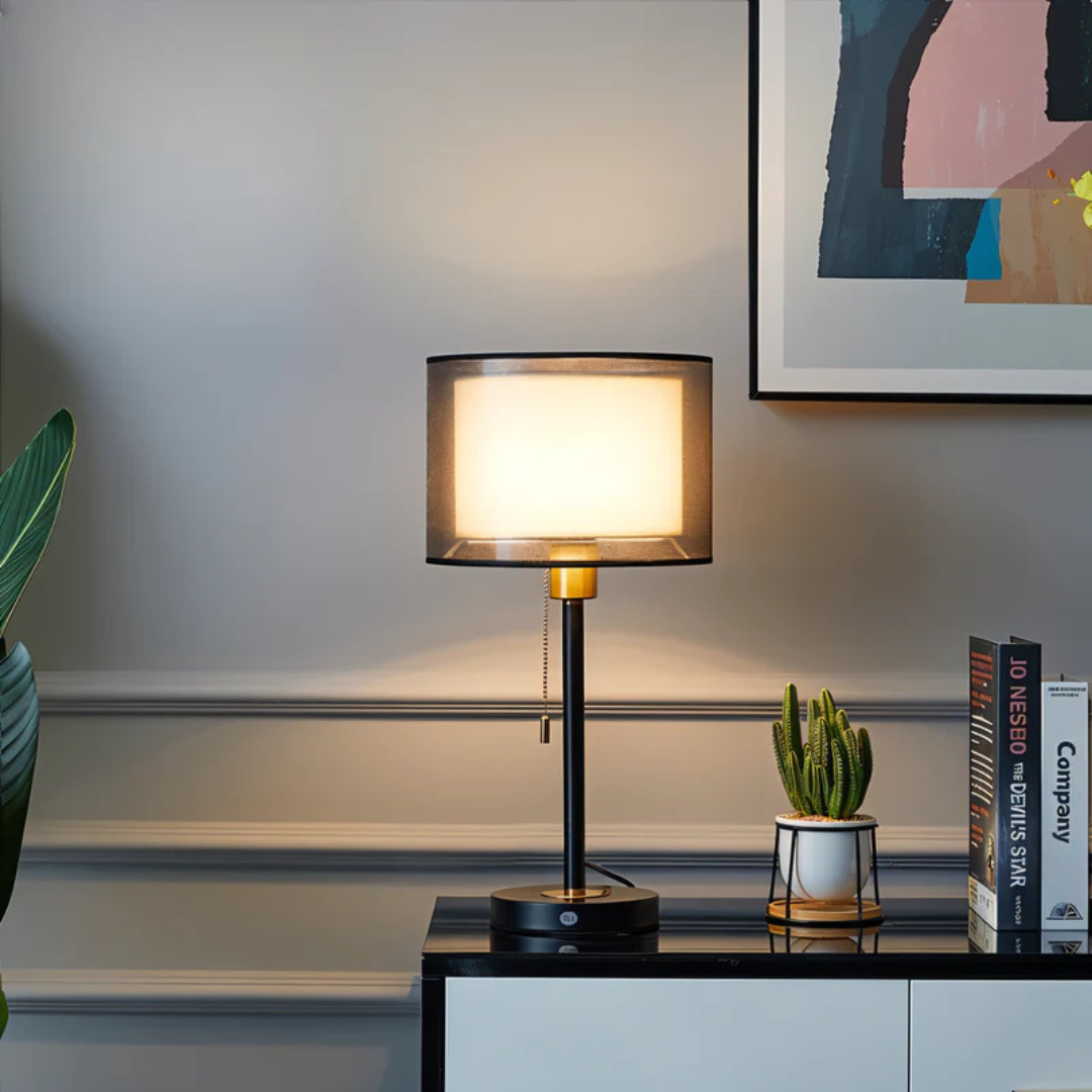 BowLift | Table Lamp with Double Fabric Shade