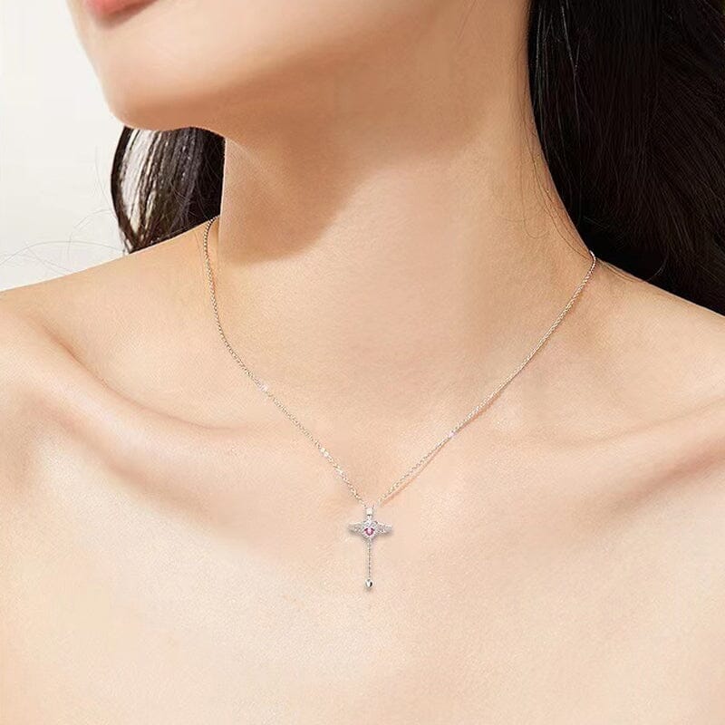 BowLift | Pink Angel Wings Necklace