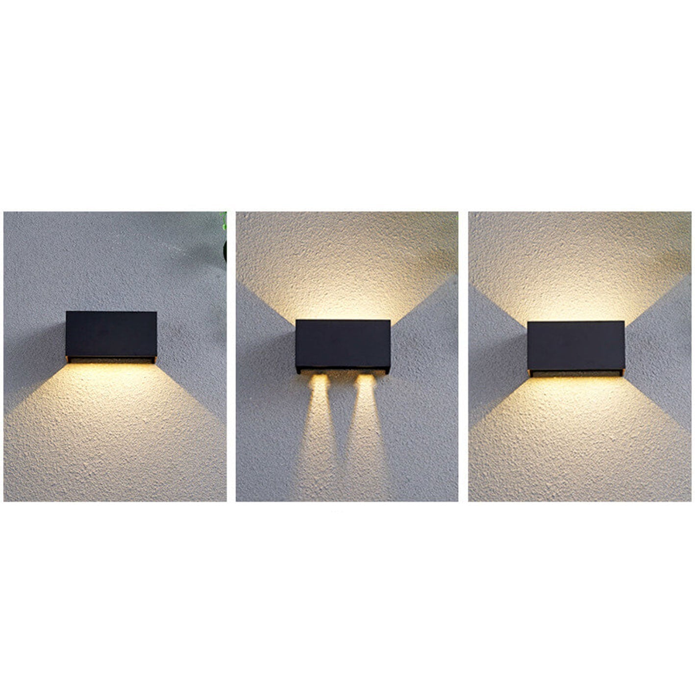 BowLift | Modern waterproof rectangular LED wall light for outdoor use with up and down lighting
