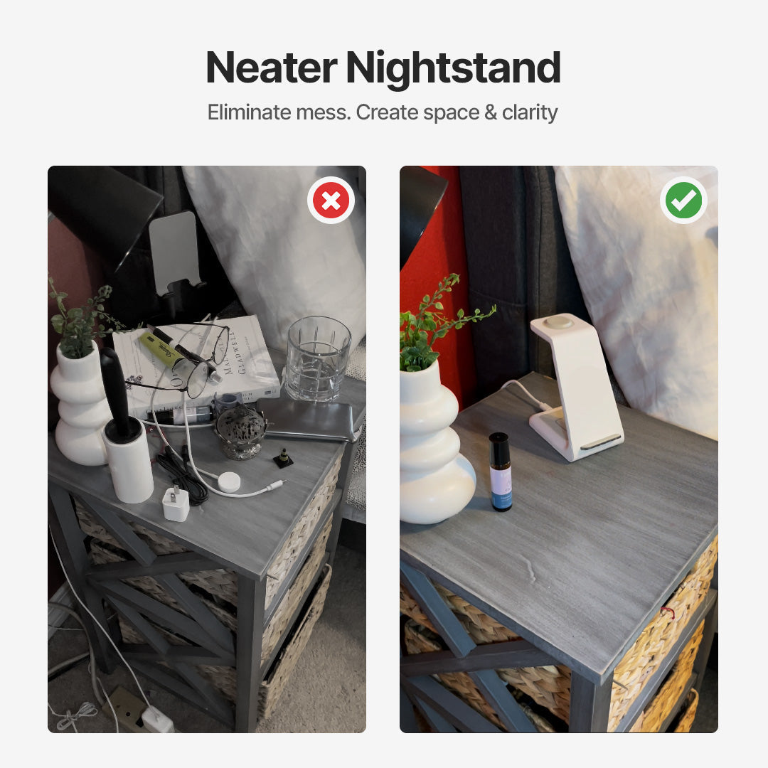 BowLift | 3-in-1 Wireless Charging Station | Apple, Samsung, Watch, AirPods | Fast Charging Solution