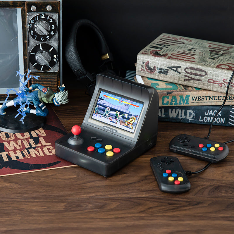 BowLift | 4.3 Inch Mini game Console with Built-in 3000 Games, 360° Joystick, 2200mAh Lithium Battery, Can be Connected to TV and Headphones, Supports Two-player Games and Up To 32G TF Card