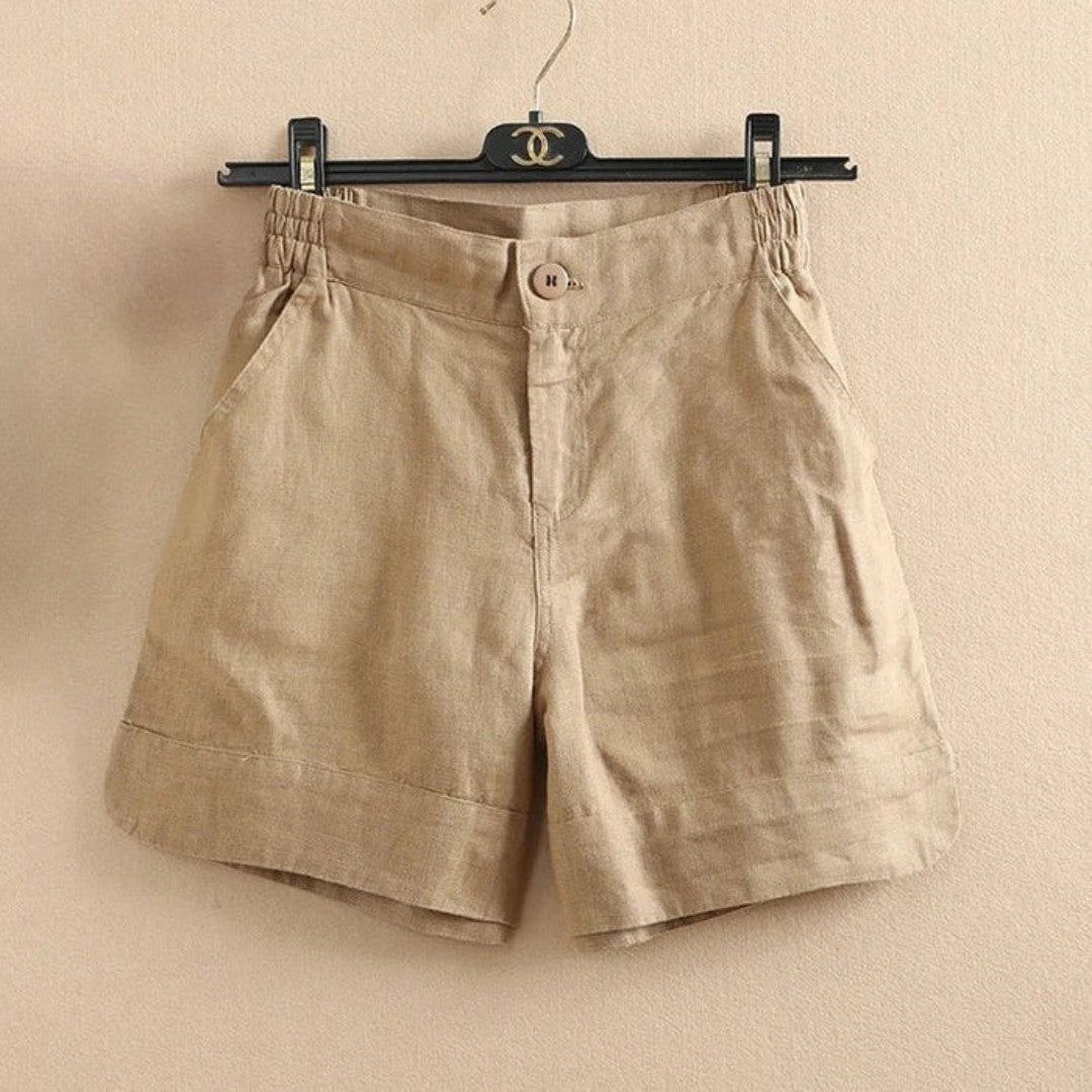 Relaxed Linen Shorts with Lightweight Feel