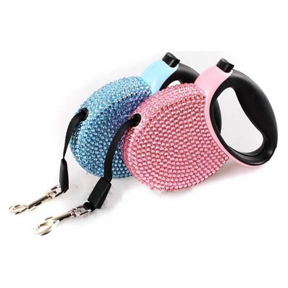 BowLift | CHIC CANIN LEASH – Sparkling dog leash with rhinestones & retractable for small dogs & cats