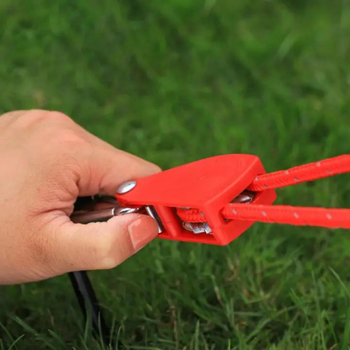 BowLift | 4 pieces | Adjustable outdoor camping rope – stable, reflective and compact