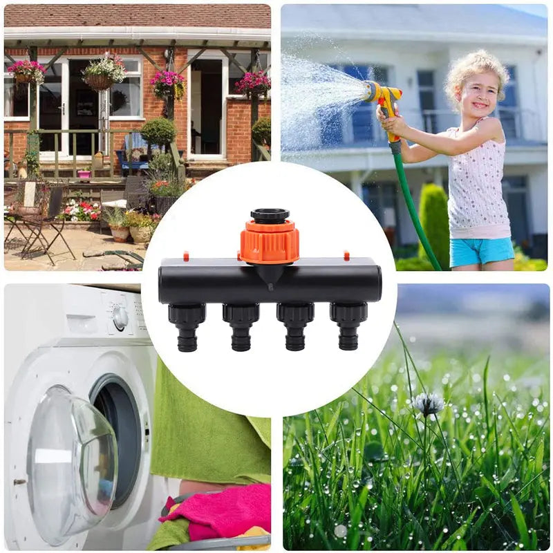 BowLift | 4-Way Garden Hose Splitter – Effortless Water Control for Your Garden