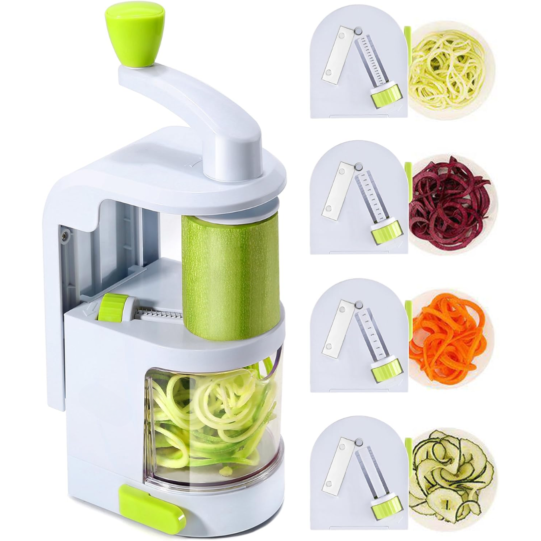 BowLift | 4-in-1 Heavy Vegetable Spiralizer with Strong Suction Cup