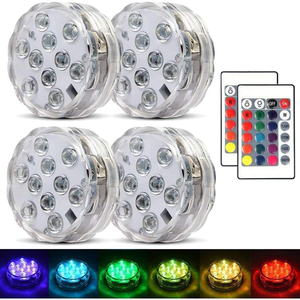 BowLift | 4-Pack: Decorative waterproof battery-operated LED lights - 16 changing colors