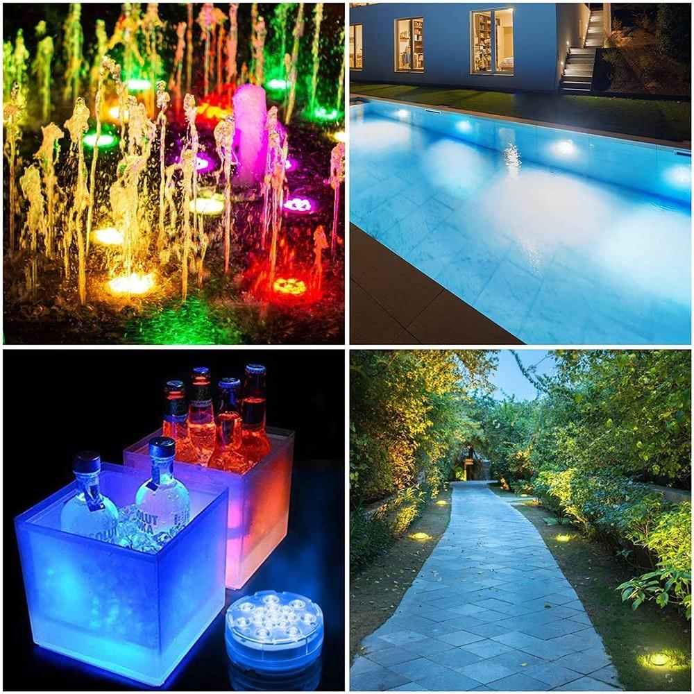 BowLift | 4-Pack: Decorative waterproof battery-operated LED lights - 16 changing colors