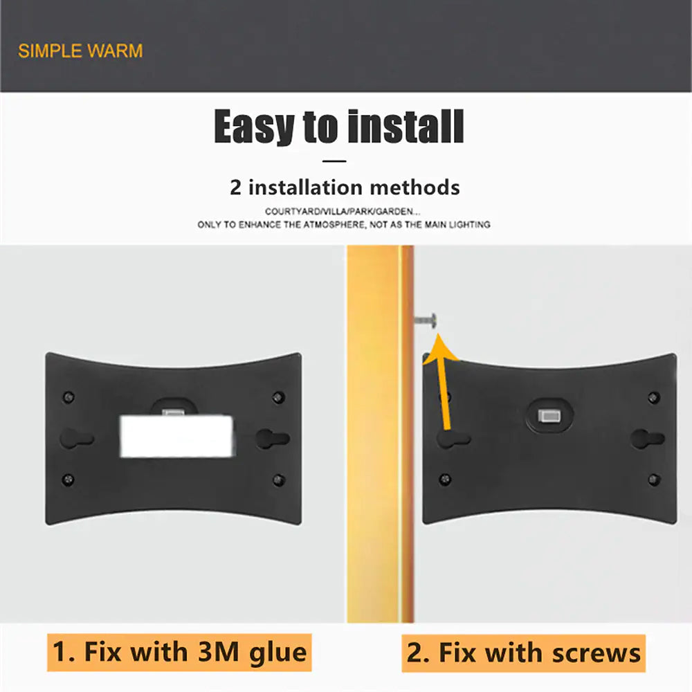 BowLift | 4-piece: Solar Outdoor 6 LED Waterproof Wall Lights