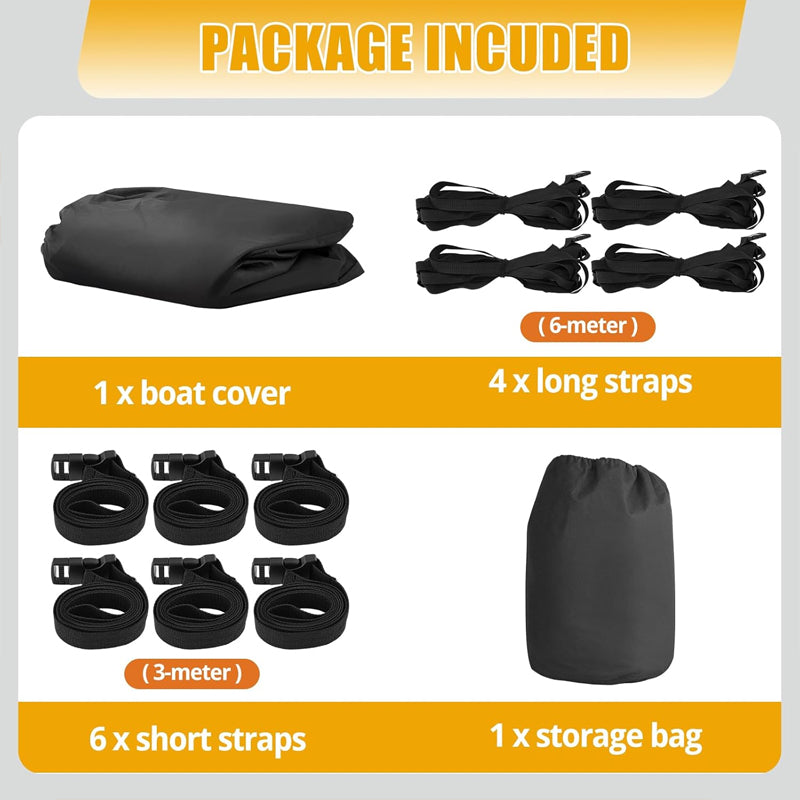 BowLift | T-Top Boat Cover 600D 22'-24' Tear Resistant Polyester Boat Cover for Center Console Boat with T-Top