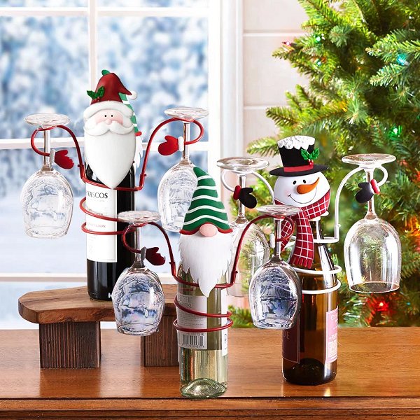 BowLift | Holiday Wine Bottle & Glass Holders - Christmas decoration