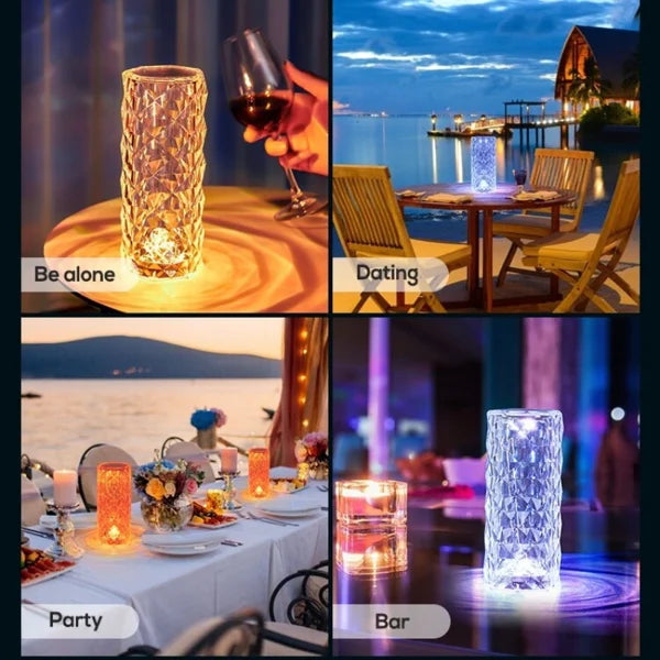 BowLift | 16 Colors Rose Rays Crystal Diamond Table Lamp