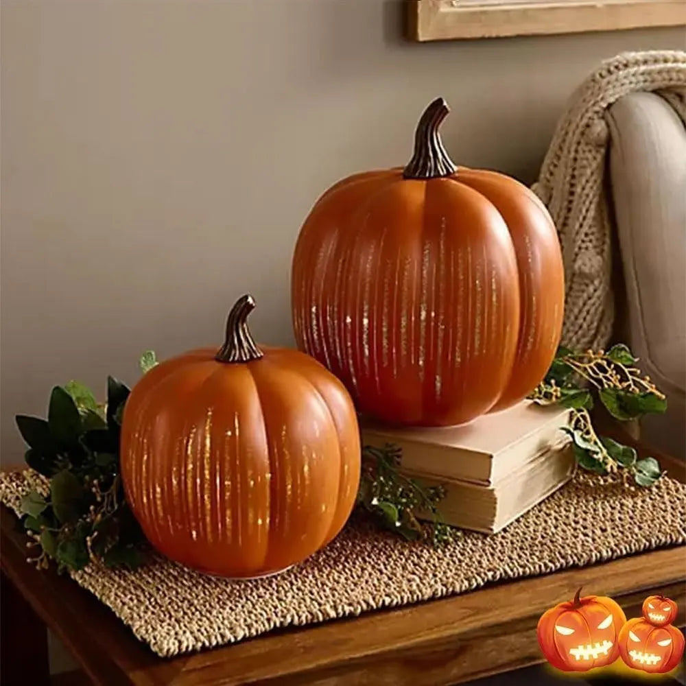 BowLift | Autumn Pumpkin LED Light | Star Design | 6-Hour Timer | Warm Cozy Glow