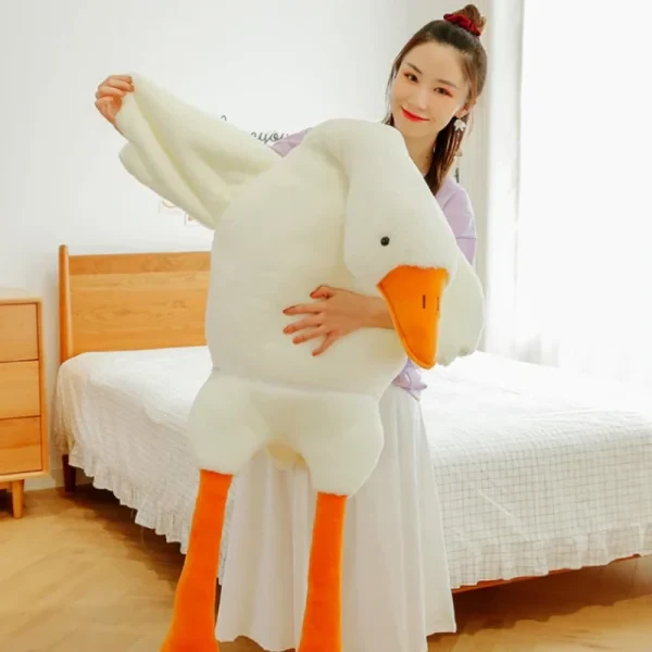 BowLift | Big White Goose Throw Pillow Duck Sleeping Plush Toy Big Goose Doll Stuffed Toy