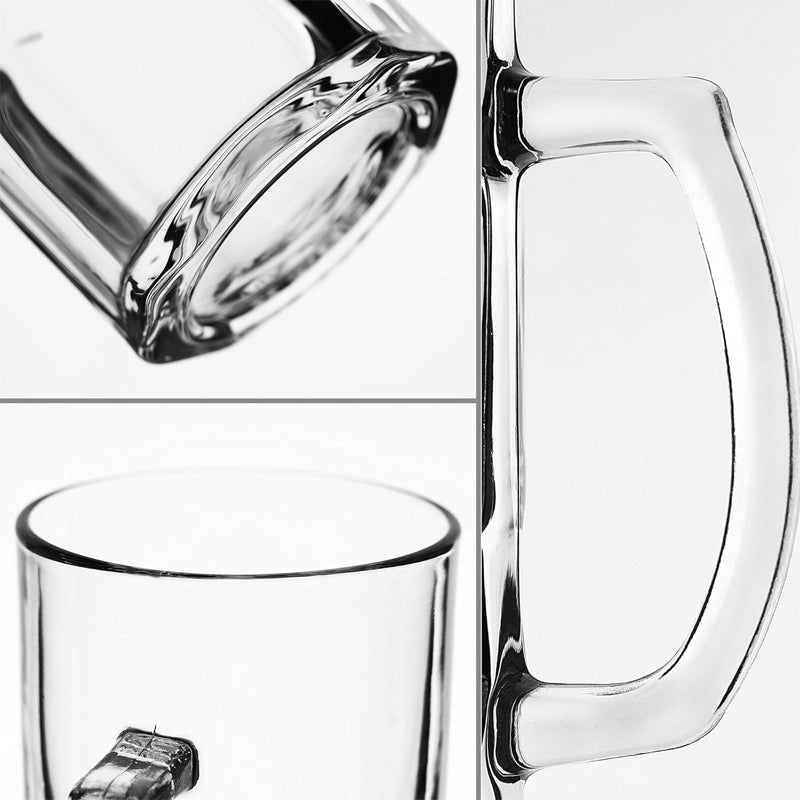 BowLift | 1000ml/34oz Large Beer Mug Super Mug Coffee Tea Glassware Durable Wine Tumbler