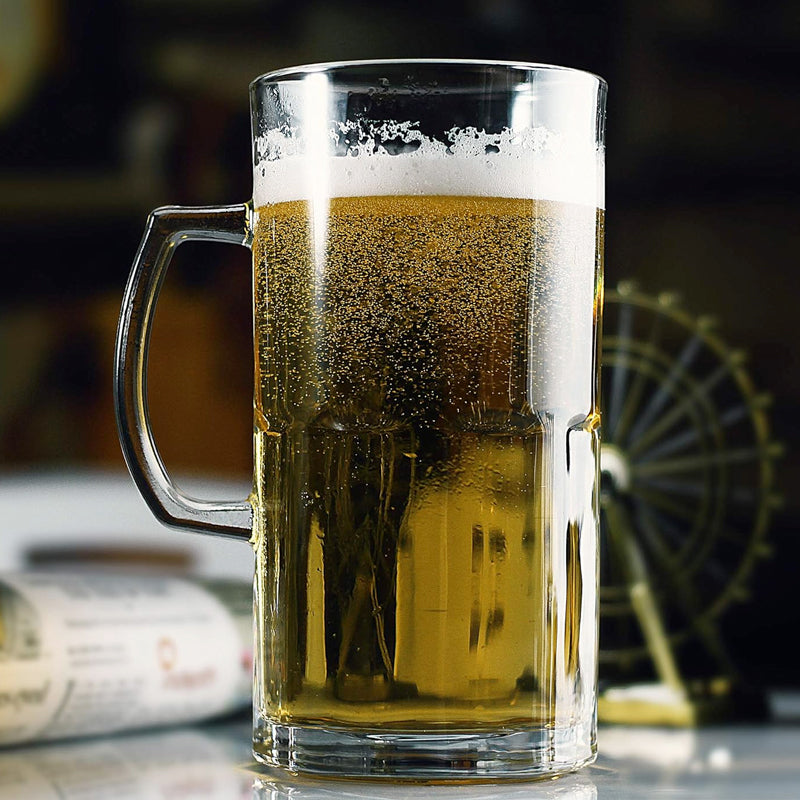 BowLift | 1000ml/34oz Large Beer Mug Super Mug Coffee Tea Glassware Durable Wine Tumbler