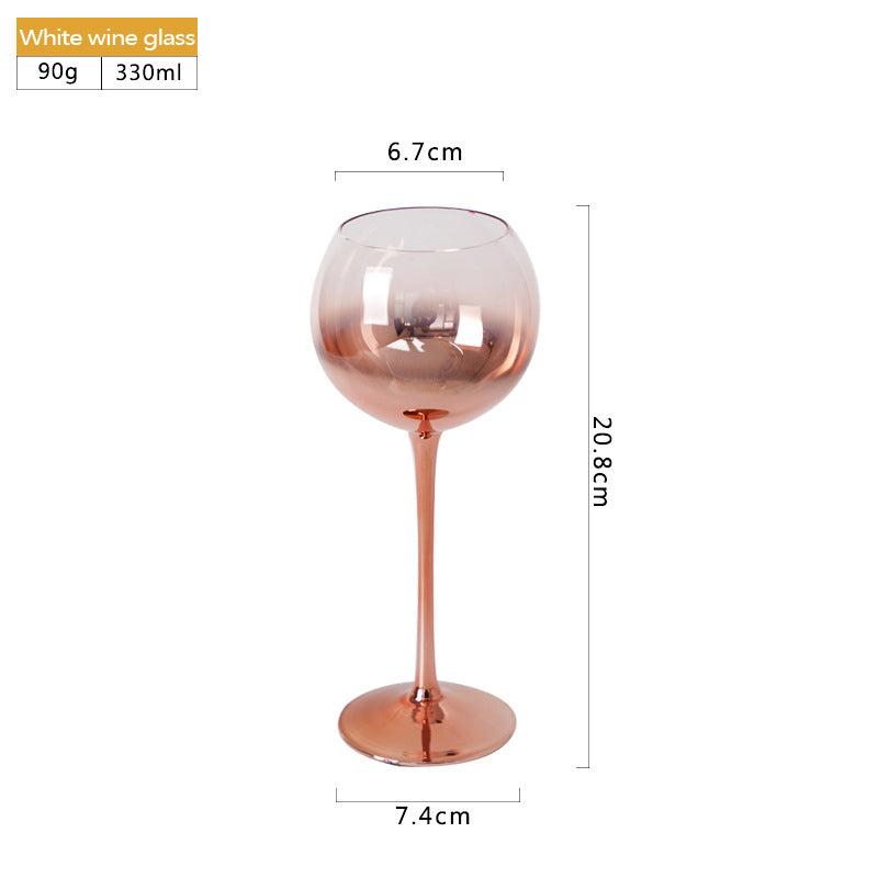 BowLift | Rose Gold Wine Stemware Lead-Free Glass 470ml 330ml 600ml Premium Crystal Clear Glass