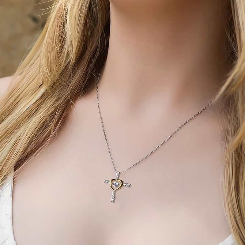 BowLift | Cross Dancing Necklace With Message Card Gift