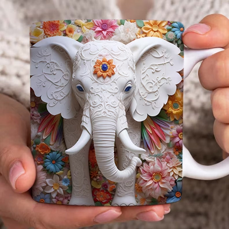 BowLift | 3D Elephant Flower Mug